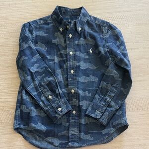Ralph Lauren Kids Navy Camo Button Down Shirt
